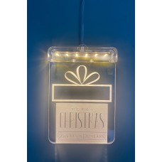 Led Işıklı Hediye Paketi Cam & Vitrin Süsü